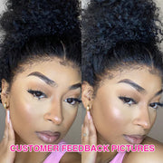 4C Edges Glueless 360 Lace Frontal Wigs With Hidden Elastic Strap kinky Straight or Curly Affordable Snug Fit Human Hair Wigs