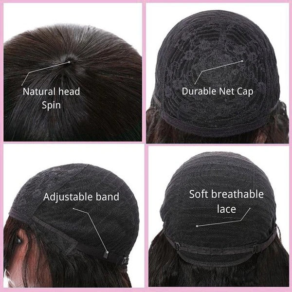 Highlights Body Wave Wig with Bangs Glueless Throw on & Go Cost-effective Wig|Black Friday Sale
