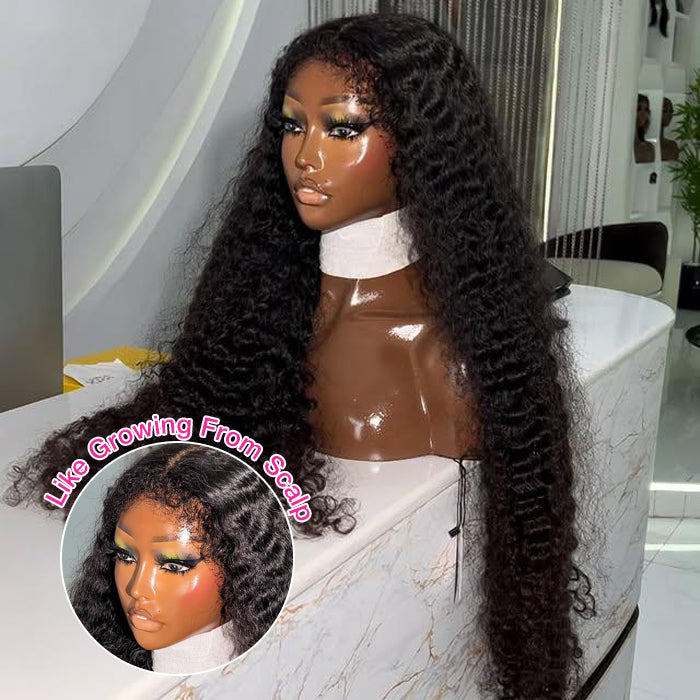 4C Edges Deep Wave HD Lace Wig 250% Or 300% Density Glueless