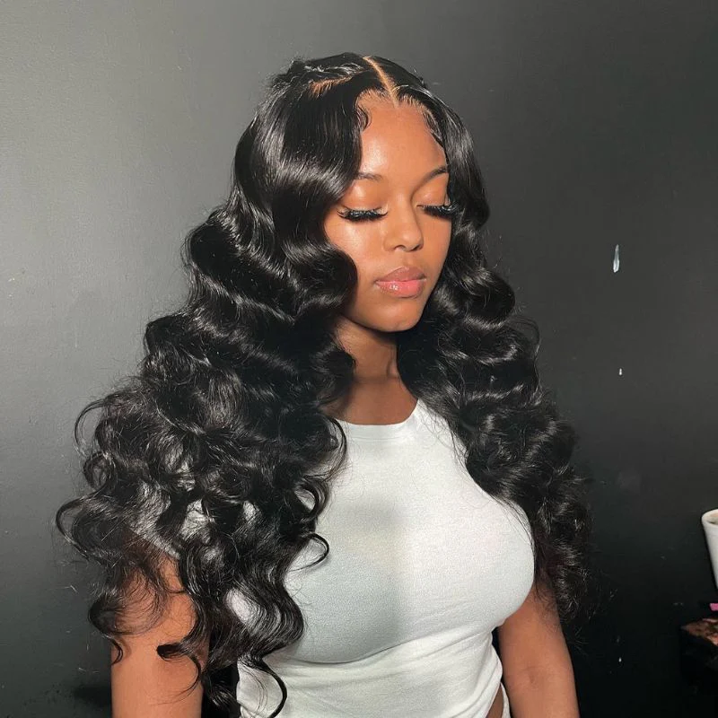Pre All Glueless Loose Deep Wave Wig 13X4 Put On & Go Human Hair Wig Pre-Bleached Tiny Knots Pre-Plucked Natural Hairline