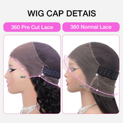 New Glueless 360 Around Lace Frontal Wigs With Adjustable Elastic String Ready & Go Curly Affordable Human Hair Wigs