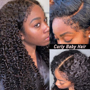 Glueless 4C Edge Hairline Kinky Curly Pre Cut Lace Wig 8x5/13x4 Curly Hair HD Lace Curly Edges Wig