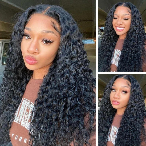 Pre All Everything Glueless Wig 8x5 Pre Cut HD Lace Deep Wave Human Hair Wigs With Pre Bleached Knots