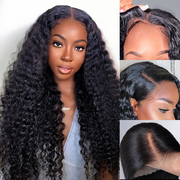 Pre All Everything Glueless Wig 8x5 Pre Cut HD Lace Deep Wave Human Hair Wigs With Pre Bleached Knots