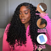 Two Wigs=239.9|4X4 HD Lace #427 Body Wave Wig+8X5 Pre Cut Lace Curly Wig