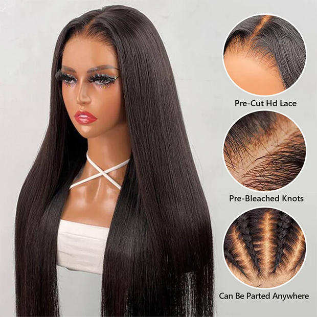 2 Wigs=$189|20 Inch 8X5 Pre Cut HD Lace Water Wave+18 Inch 8X5 Pre Cut HD Lace Straight Wig