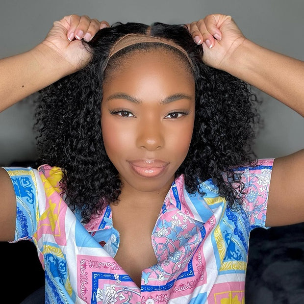 BOGO SALE|Wear & Go Bob Wig Curly 4x4 Pre Cut HD Lace Closure Glueless Human Hair Wigs Beginner Friendly