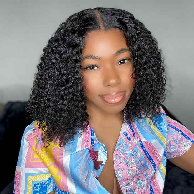 BOGO SALE|Wear & Go Bob Wig Curly 4x4 Pre Cut HD Lace Closure Glueless Human Hair Wigs Beginner Friendly