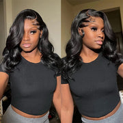 20inch side part lace front wig human hair