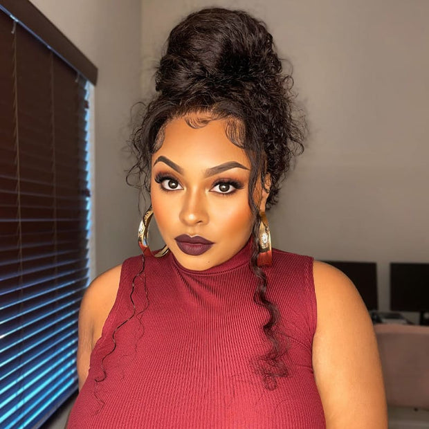 22=$169 Upgrade Glueless 360 Lace Frontal Wigs With Hidden Strap Ready & Go Water Wave Affordable Human Hair Wigs 220% Density