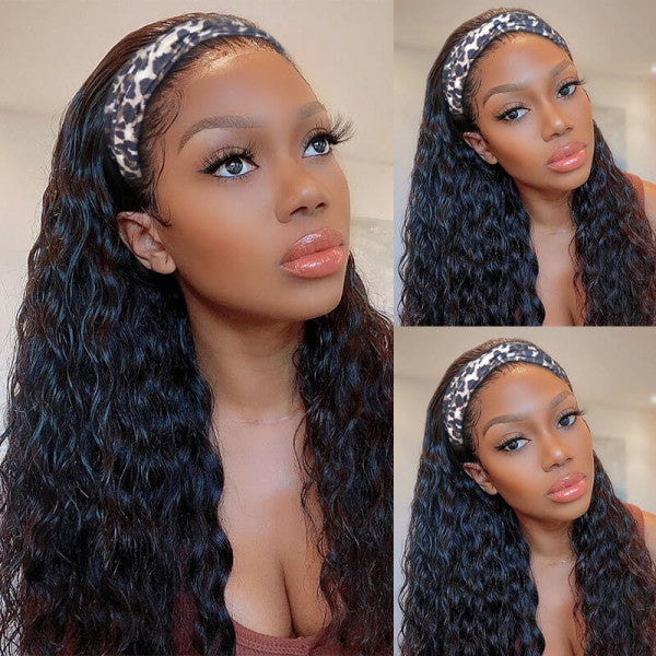 water wave headband wig