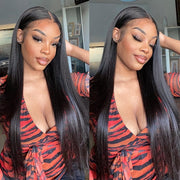 Bye-Bye Knots Straight 13x4/5x5 HD Transparent Lace Front Wig 180% Density Flash Sale