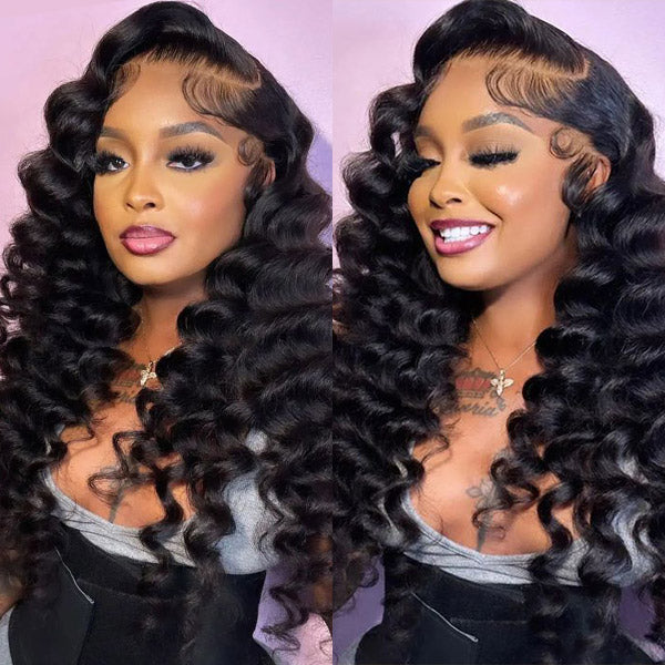 Pre-All|Glueless 8X5 13X6 Full HD Lace Wigs Pre-Bleached Knots Wand Curls Wig Free Part Human Hair Wigs