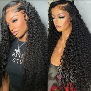 Curly Hair 4x4 HD Transparent Lace Closure Wigs 100% Virgin Human Hair