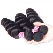 Brazilian Loose Wave Human Hair 4 Bundles 10A High Quality Natural Black Color Unprocessed Virgin Hair Weave