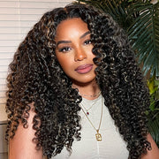 1B/27 Highlights Bomb Curly Lace Front Wigs 13X4/13x6 Invisible HD Lace Frontal Curly Human Hair Wigs For Women