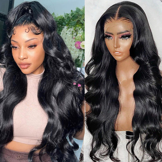 Bleached Knots 13x6 Full Lace Body Wave Wigs HD Lace Human Hair Wig Pre Plucked With Baby Hair