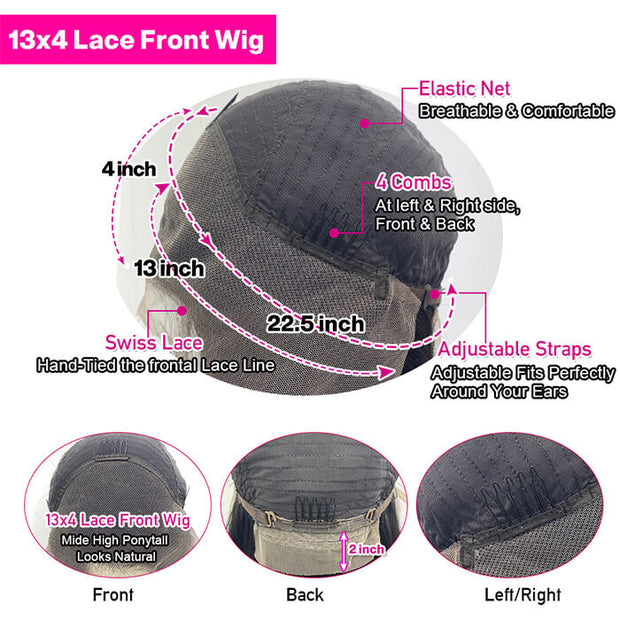 Loose Deep Wave Lace Front Human Hair Wigs for Women 13x4 HD Lace Frontal Wigs Pre Plucked Natural Hairline