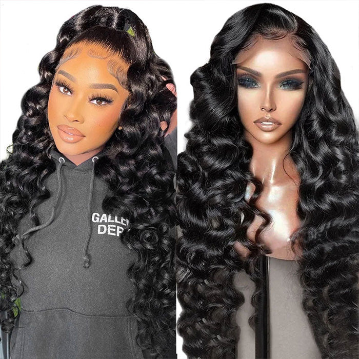 Loose Deep Wave Lace Front Human Hair Wigs for Women 13x4 HD Lace Frontal Wigs Pre Plucked Natural Hairline