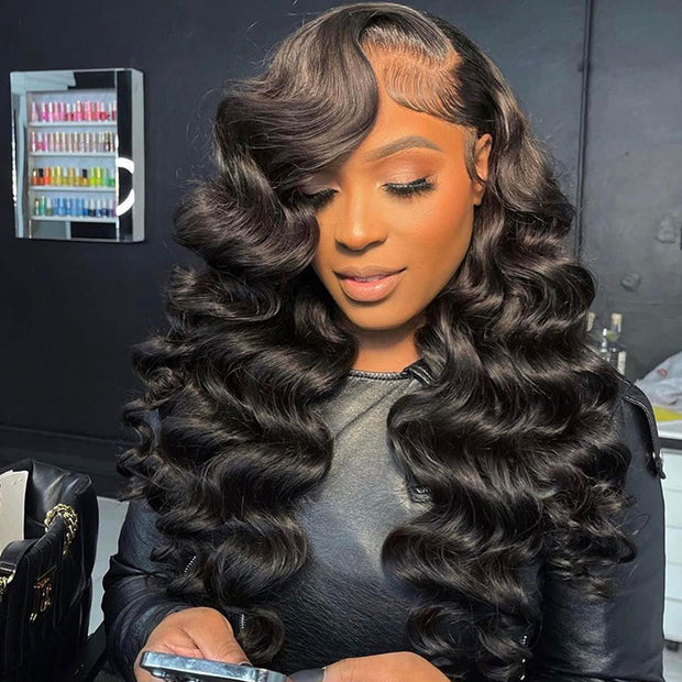 18 Inches Loose Wave= 4x4 HD Lace Closure Wig 100% Virgin Human Hair Wig