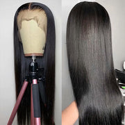 HD Transparent 13x6 Straight Lace Front Wigs Human Hair Pre Plucked Bleached knots With Baby Hair