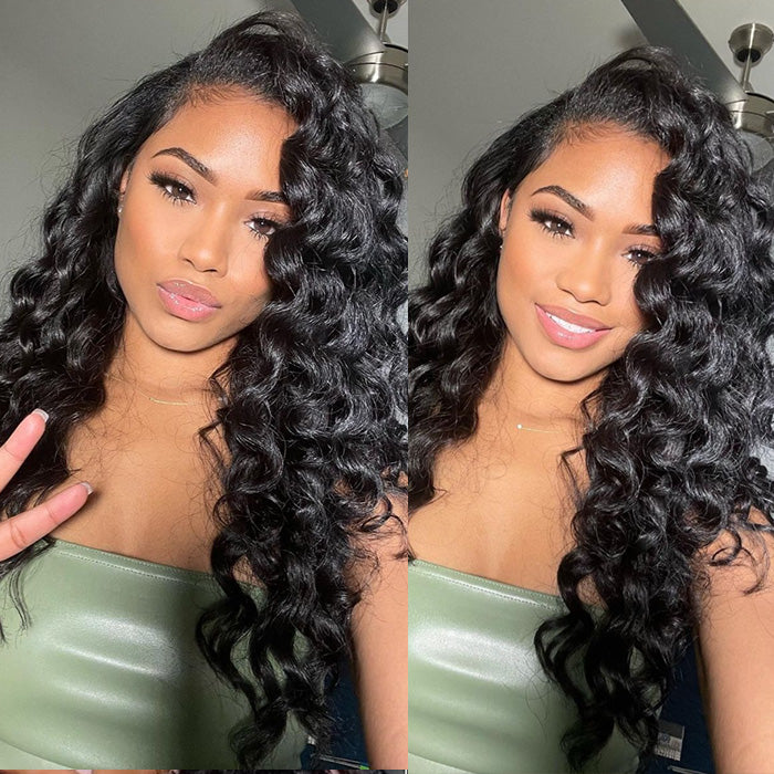 Realistic 13x4 13x6  HD Transparent Lace Wig Loose Wave Human Hair Wigs Natural Hairline With Baby Hair