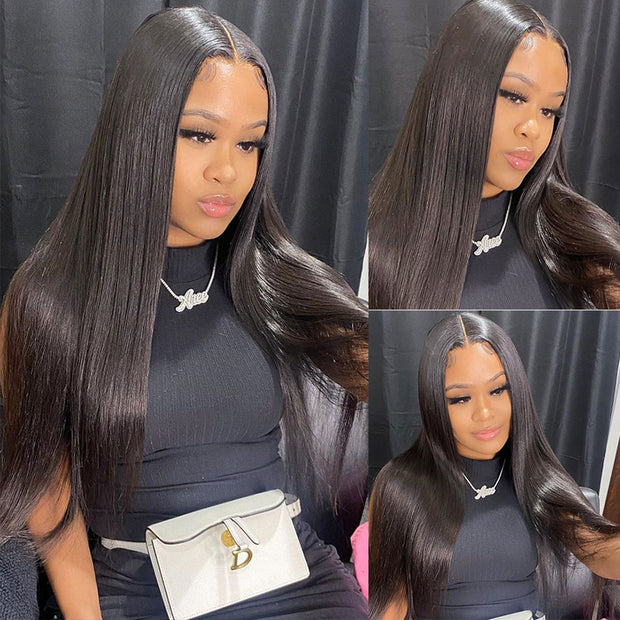 Undectable HD Lace Frontal Wig 13x6 Deep Part Straight Human Hair Wig 220% Density