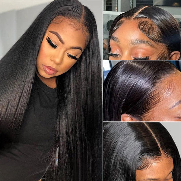 Undectable HD Lace Frontal Wig 13x6 Deep Part Straight Human Hair Wig 220% Density