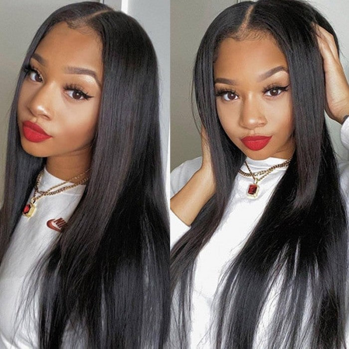 Undectable HD Lace Frontal Wig 13x6 Deep Part Straight Human Hair Wig 220% Density