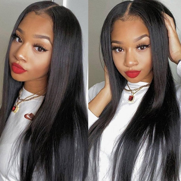 T Part Undectable HD Lace Frontal Wig 13x5 Deep Part Straight Human Hair Wig 220% Density