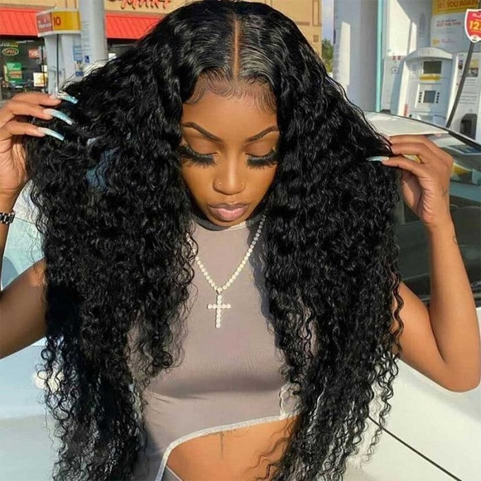 Pre-plucked Deep Wave 13x4 Lace Frontal Wigs High Quality Human Hair Wigs For Black Women