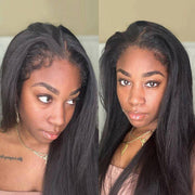 4C Edge Hairline丨Straight Hair 13x4 HD Lace Front Wig with Curly Edges Baby Hair Wigs