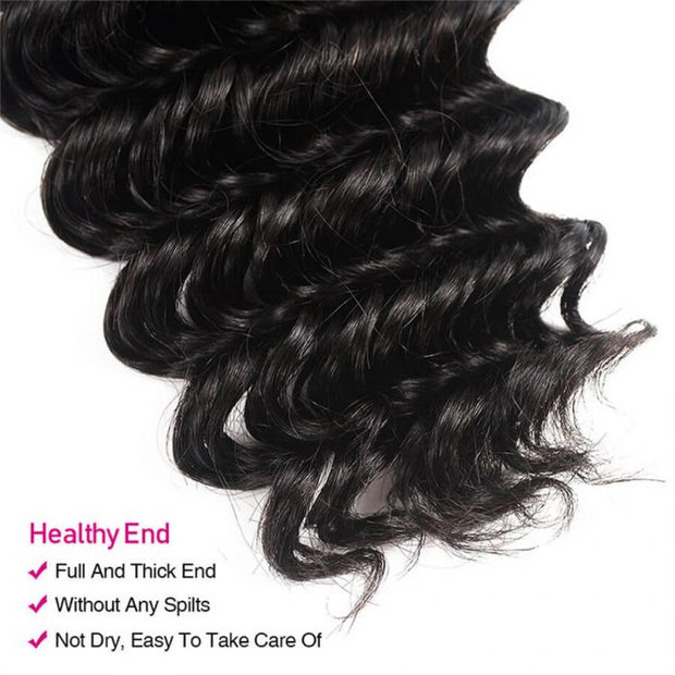 Brazilian Deep Wave 3 Bundles Unprocessed Virgin Human Hair Extensions