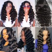 Cynosure Hair Loose Deep Wave 360 HD Lace Frontal Wigs With Baby Hair 220% Density
