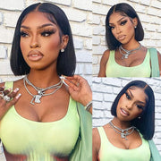 BOGO SALE|Short Straight Bob Wig 13*4/4*4 Human Hair Lace Front Bob Wigs For Women