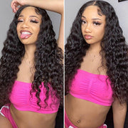 Glueless 13x4 HD Lace Front Wigs Deep Wave Pre Plucked Bleached knots With Baby Hair