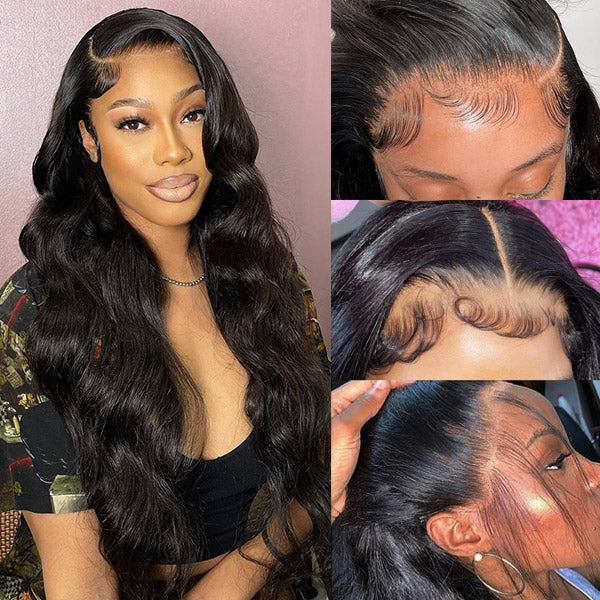 50% OFF|16''-26'' Swiss HD Lace Body Wave Human Hair Wigs 8X5 13x6 Lace Front Wig 180% Density