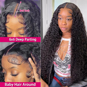 8x5 Undetectable Lace Closure Wigs Deep Wave Glueless Wig Preplucked Natual Black Human Hair Wigs