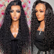 10A Deep Wave 5x5 Closure Wig Free Part Human Hair Wigs With Pre Plucked Hairline