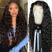 Bleached Knots 13x6 Full Lace Frontal Human Hair Wigs Water Wave HD Lace Wig With Baby Hair