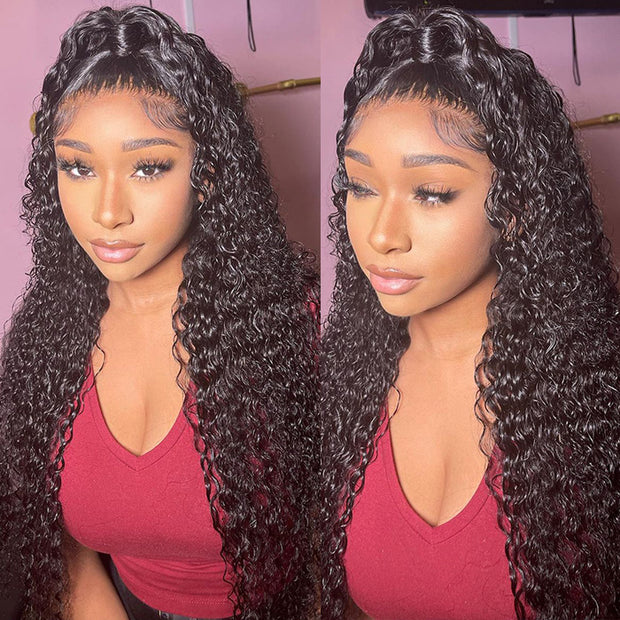 13x6 HD Lace Front Wig Curly Virgin Human Hair Wigs With Pre PLucked Hairline