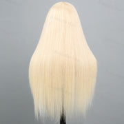 613 Blonde Non-Lace Layered Straight Machine Made Lightweight Human Hair Wig With Chic Gradient Color Options