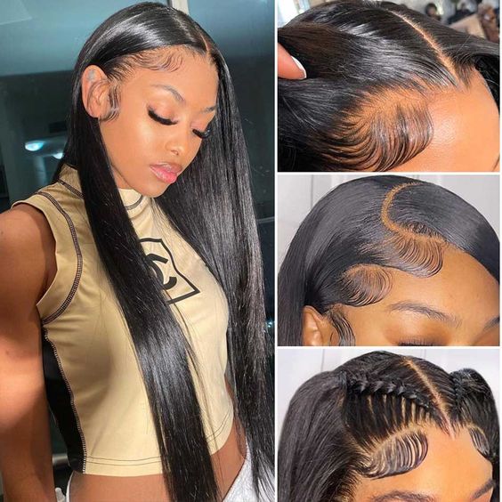 Full Lace Wig Transparent Lace Human Hair Wigs Pre Plucked Natural Hairline