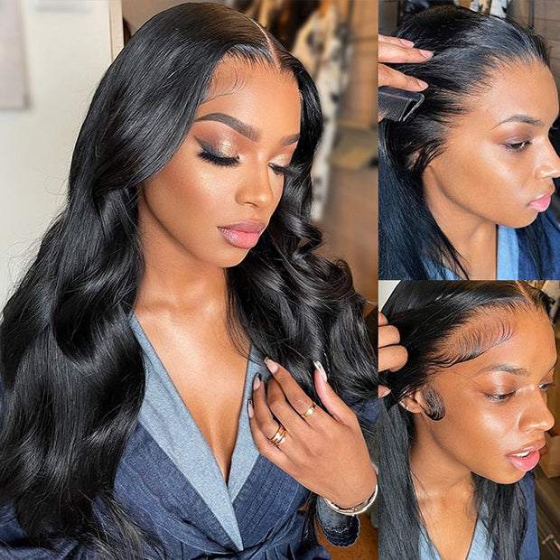 $100 OFF|Body Wave 5x5 Lace Closure Wigs Pre Plucked Pre Bleached Knots Affordable Human Hair Wigs