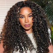 1B/27 Highlights Curly Lace Front Wigs 13X4/13x6 Invisible HD Lace Frontal Curly Human Hair Wigs For Women