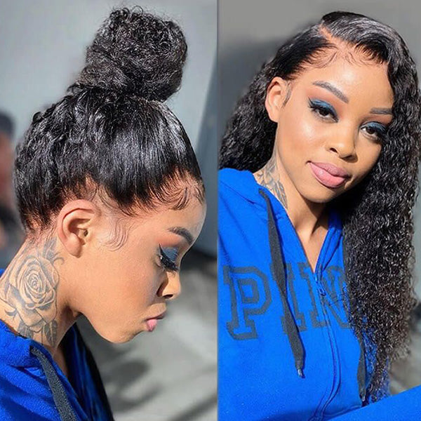 $100 OFF|Pre Cut 360 Lace Frontal Wigs With Hidden Strap Affordable Human Hair Wigs For Black Women On Sale