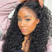 4C Edge Hairline丨Kinky Curly 13x4 HD Lace Front Wig with Curly Edges Baby Hair Wigs