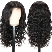 18 Inches Loose Wave= 4x4 HD Lace Closure Wig 100% Virgin Human Hair Wig