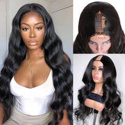 Cynosure V Part Wig Human Hair Glueless Body Wave U Part Wig No Gel NO Leave Out Beginner Friendly