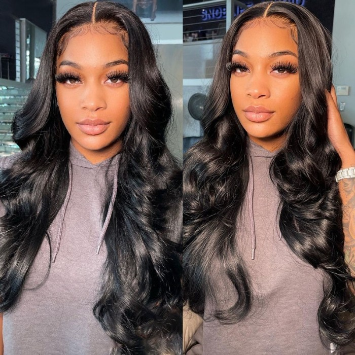 Upgraded 6X4/8x5 Pre Cut Lace Closure Wig Glueless Body Wave 13x6 HD Lace with Natural Hairline Beginner Friendly